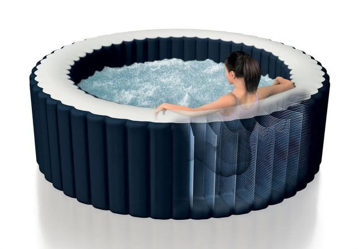 INTEX PureSpa�?Plus Bubble Inflatable Hot Tub Set - 4 Person Spa with Energy Efficient Spa Cover