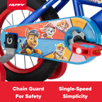 Huffy 12" Paw Patrol Kids' Bike, Fits Riders 3'1" - 3'5", Blue, Child, Boy's