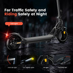 5TH WHEEL W16S 300W Electric Scooter with Turn Signal, 8.5” Solid Tires, 18mph & 12Miles Range, Folding Commuting E-Scooter for Adults with APP Control