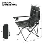 MADOG Set of 3 Camping Tent + Chairs, 4 Person Dome Tent and 2 Foldable Camping Chairs Combo with Cooler Bag and Cup Holder for Backpacking Hiking Traveling, Blue