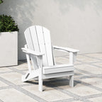 Westintrends Outdoor Folding HDPE Adirondack Chair, Patio Seat, Weather Resistant, Dark Brown