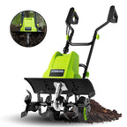 Steelite 14-Inch Corded Electric Tiller,10-Amp Electric Tiller and Cultivator for Gardening, Lightweight Rototiller