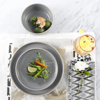 Gibson Home Zuma 18 Piece Dinnerware Set - Black
