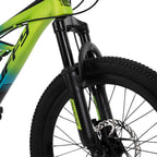 20-inch Oxide Boys Mountain Bike for Kids , Lime / Blue
