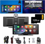 Cartablet Pro Max 2025 Model, 10.26" HD Car Tablet with 4k Dash Cam, Car Tablet Pro Max 2025, 1080p Backup Camera, GPS Navigation/Voice Control (Recorder+Reversing Camera+Screen Projection(128G))