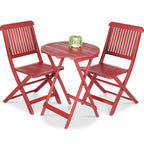 Best Choice Products 3-Piece Acacia Wood Bistro Set, Folding Patio Furniture w/ 2 Chairs, Table - Natural