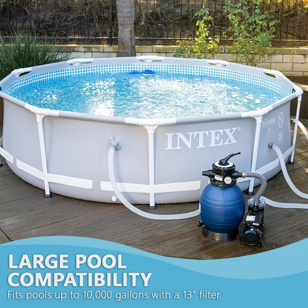 XtremepowerUS 13" Sand Filter Pump, 2400 GPH Xtreme Power Pool Pump for Above Ground Pools, .75HP