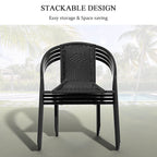 Gaildon Pack Medium Brown Rattan Indoor-Outdoor Restaurant Stack Chair | Versatile and Stylish Seating