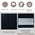 Outsunny 7' x 4' Metal Storage Shed Organizer, Garden Tool House with 4 Vents and 2 Sliding Doors for Backyard, Patio, Garage, Lawn, Dark Gray