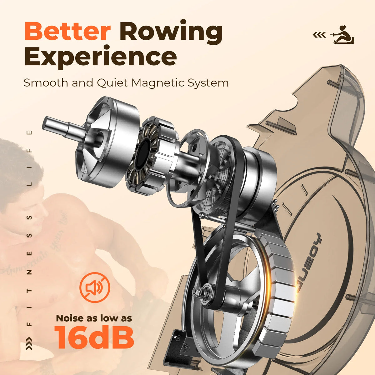YOSUDA Magnetic Rowing Machine 350 LB Weight Capacity - Foldable Rower for Home Use with Bluetooth, App Supported, Tablet Holder and Comfortable Seat Cushion