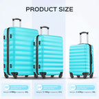 9 Piece Luggage Sets, Hard 20 24 28 inch Luggage with 6 Pieces Organize Bags Travel Suitcases Sets with Wheels, Rose