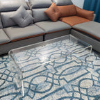 VDGPWA 32" Rectangle Waterfall Coffee Table, 0.6" Thick All Acrylic, Clear