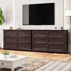 FAGAGA 6 Drawers Dresser for Living Room,Storage Cabinet Wooden Dressers Organizer for Bedroom,White