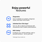 New! OBDeleven 3 Scan Tool, OBD2 Bluetooth Car Code Reader, Auto Diagnostic Scanner for iOS & Android