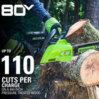 Greenworks 80V 16" Brushless Chainsaw with 2.0 Ah Battery & Charger 2004502