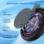 JOYHIS J078 Electric Scooter for Men and Women 8.5" Solid Tire 19mph Power by 350W Motor Max 21 mile Range Folding Commuting E Scooter
