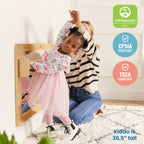 ECR4Kids Wall-Mounted Coordination Mirror, Natural