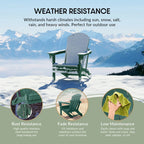 Westintrends Outdoor Folding HDPE Adirondack Chair, Patio Seat, Weather Resistant, Dark Brown