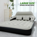 Double Bed Automatic Inflatable Mattress with Backrest Pillow with Inflatable Pump Portable Air Cushion Outdoor Camping Home Inflatable Mattress Bed