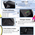 48V 20AH Ebike Battery 48V Lithium Battery 48V Battery with Charger for 750W-1500W Adult Electric Bike Tricycle