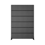 MAYEERTY Outdoor & Indoor Metal Panel Screen, Heavy-Duty Decorative Partition,Stripe,Black