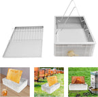 Beekeeping Uncapping Station for Honey Harvesting - Ergonomic Bee Frame Uncapping Tool with Stainless Steel Drip Tray & Food-Grade Plastic Tub,Honey Collection System,Professional Apiary Equipment