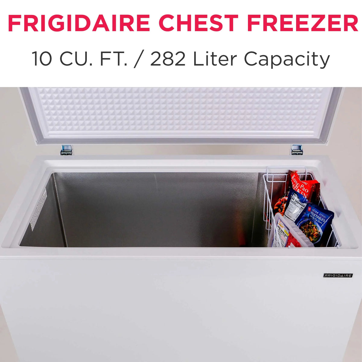 Frigidaire 10.3 Cu. ft. Chest Freezer, Garage Ready, EFRF1005, White