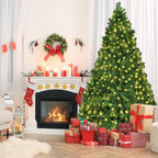 Vebreda 6FT Pre-Lit Artificial Christmas Tree with 300 Warm White LED Lights, Hinged Branch Design, Eco-Friendly PVC Needles & Foldable Metal Stand for Home, Office & Holiday D��cor