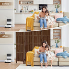 Aletheiawu 4 Panel Room Divider Wall and Folding Privacy Screens��No Installation Required��White