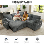 BedLuxury 83" Sectional Sleeper Sofa with Pull Out Bed, L Shaped Couch with Storage Seat for Living Room, Gray