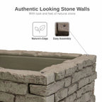 RTS Home Accents Rock Lock Raised Garden Bed Straight Rock (Pack of 2)