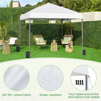 Renwick 8x8 Ft Instant Pop Up Canopy with One Push To Lock Setup Mechanism, Blue