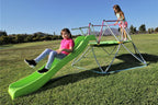 Platports Kids Dome Climber with Slide Set- Indoor Outdoor Playground - Age 3-10 - 55 inches mat