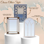 FFPEG Rectangular Baroque Style Antique Gold Mirror - Traditional Old-World Charm -Home Decor