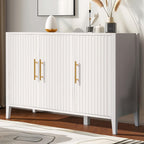 Black Accent Cabinet, Atumon Storage Cabinet Furniture, Modern Buffet Sideboard, Wooden Accent Cabinet with 3 Doors, Accent Storage Cabinet for Entryway Hallway Living Room, 48"L x 17.7"W x 31.9"H