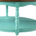 Pioneer Woman Helen Round Coffee Table, Teal
