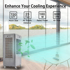 YougetTech 37'' Portable 3000CFM Evaporative Air Cooler