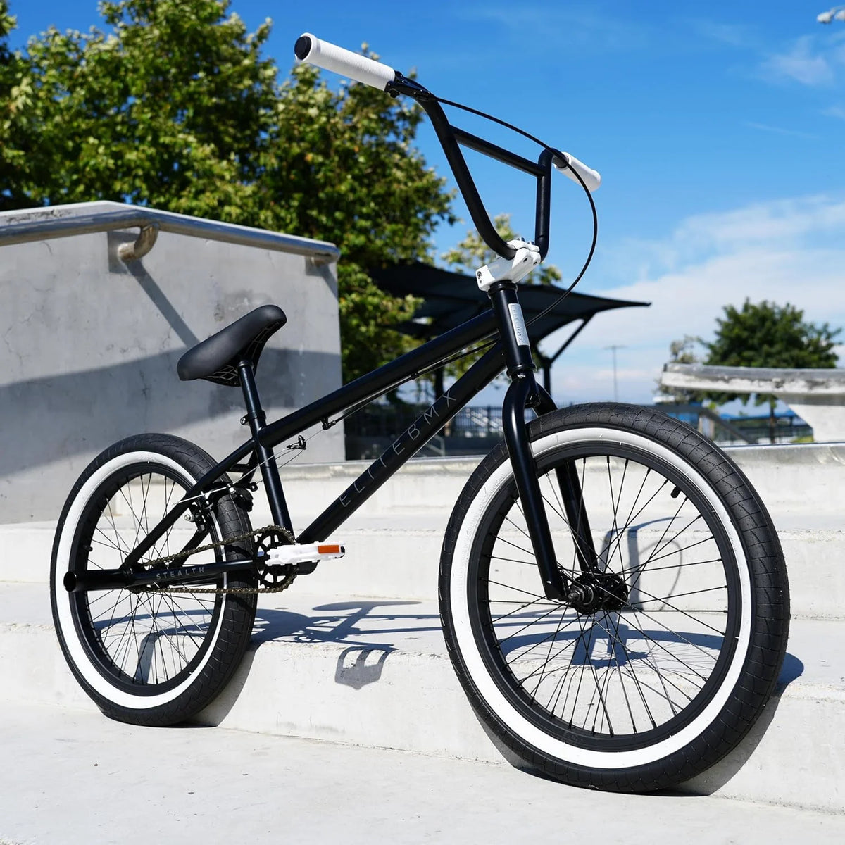 Elite BMX Bicycle 20�� Freestyle Bike - Stealth Blue Purple Ideal for Ages 7 to 18 Years