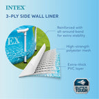 INTEX Round Metal Frame 10ft x 30in Above Ground Swimming Pool Set, Blue