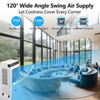 Garvee Air Coolers For Home Quiet,Evaporative Air Cooler 4100 CFM Swamp Cooler Air Conditioner with Remote Control and 4 Ice Packs, 3 Modes & Wind Speeds for Outdoor, Indoor, Garage, 15.8 Gallons