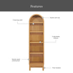 Better Homes & Gardens Juliet Narrow Arch Bookcase, Deep Green and Light Honey