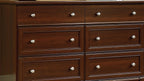 Sauder Palladia 6-Drawer Bedroom Dresser, Vintage Oak Finish