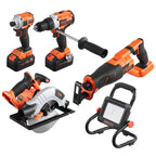RYOBI ONE+ 20V Cordless Brushless Power Tool Combo Kit (5-Tool) with Lithium-Ion Batteries & Bag