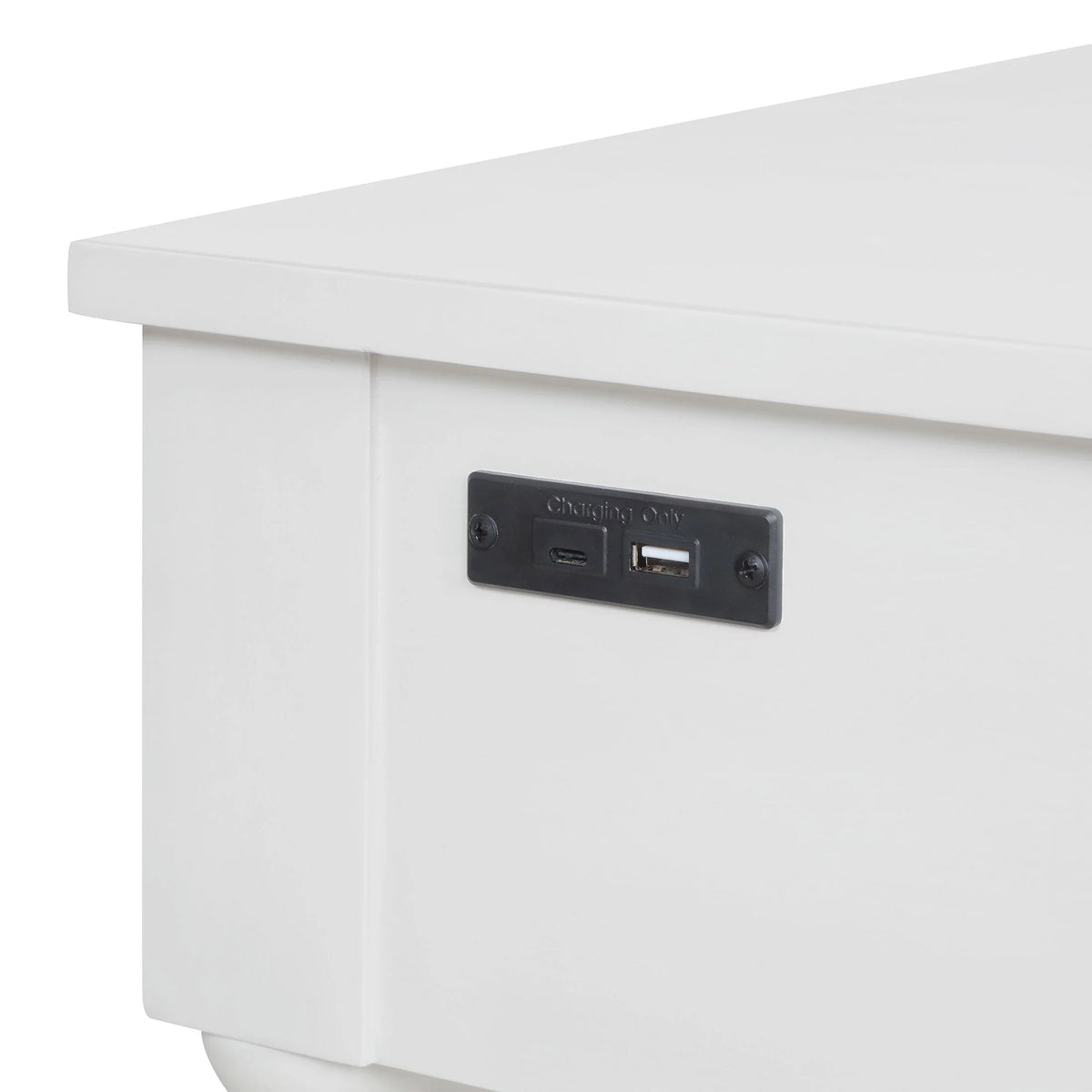 Pioneer Woman Harper Spindle Nightstand with USB Charging Ports, Adults and Teens, White Finish