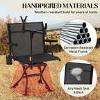Danrelax 360�� Silent Camo Hunting Blind Chair, Armrests, Side Pouch, Telescopic Legs
