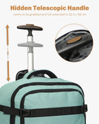 Hynes Eagle 22" Hybrid Carry-On Luggage, Softside Rolling Backpack, Grey
