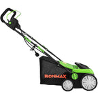 IronMax 13Amp Corded Scarifier 15" Electric Lawn Dethatcher w/50L Collection Bag Orange