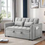Convertible Sofa Bed,3-in-1 Sleeper Sofa with Pull Out Bed,Sleeper Futon Couch Loveseat with Adjsutable Backrest and Pillows for Living Room,Black