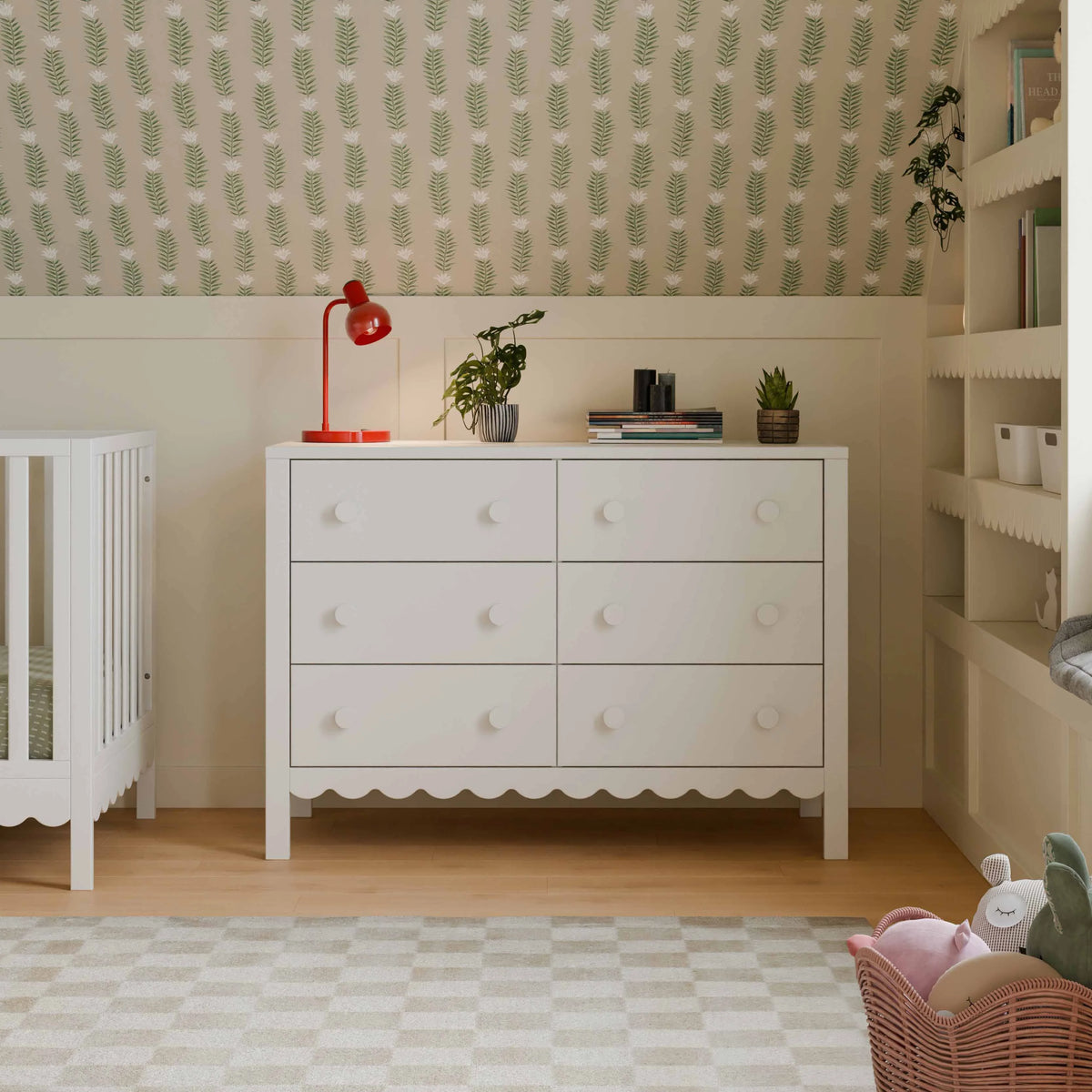 daVinci Sammy Scallop 6-Drawer Dresser in Light Sage