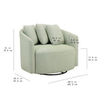 Beautiful Drew Accent Chair by Drew Barrymore, Cream Boucle